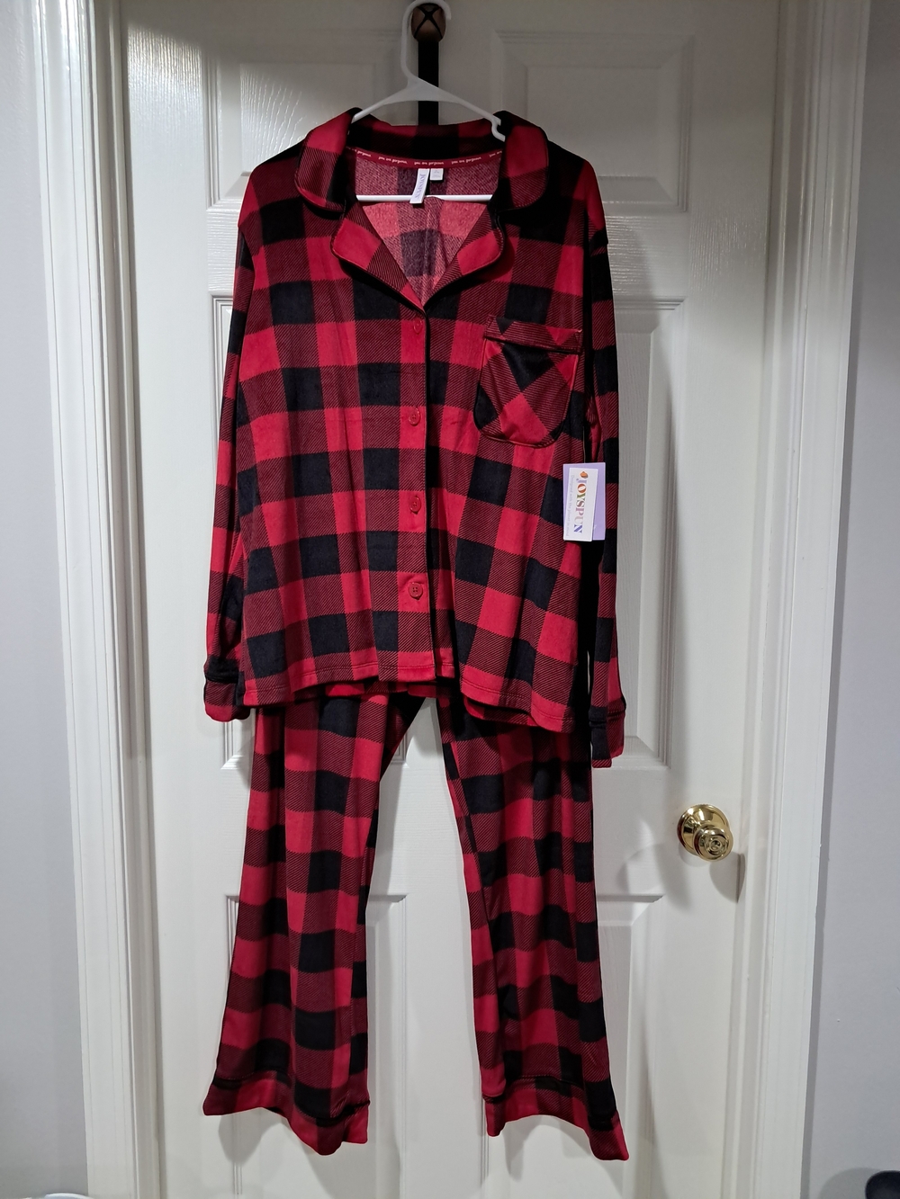 Red and Black Buffalo Plaid Women Pajama Set Size 16/18